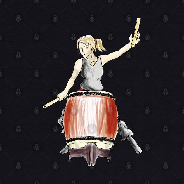 Taiko drummer by LittleUki